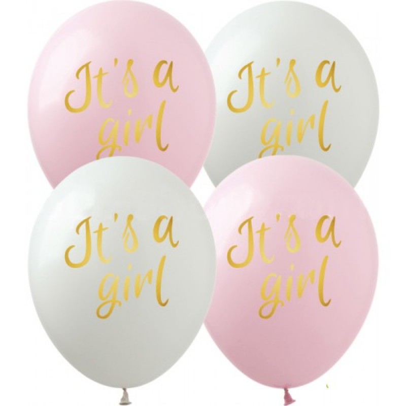 Куля з гелієм, з мал It's a girl, оброблена HiFloat (1шт) Куля з гелієм, з мал It's a girl, оброблена HiFloat (1шт)